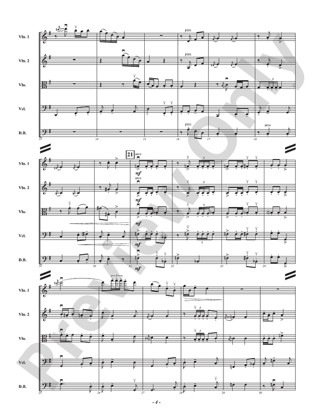 Four Portraits for Strings - Robber's Roost, Call of the Canyon, The Rinky Dink Saloon, A Toast to Santa - String Orchestra Conductor Score & Parts (Digital Download)