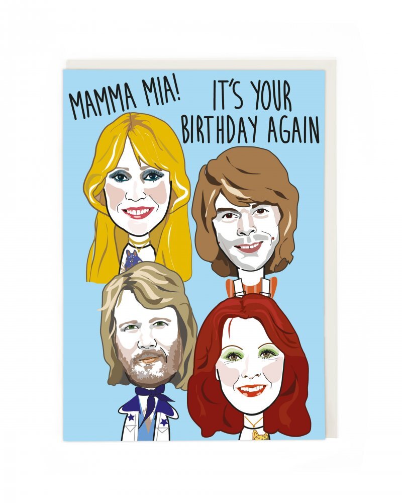 Greeting Card Mamma Mia! It's Your Birthday Again ABBA