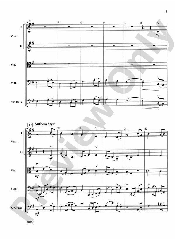 Fantasy on Amazing Grace – String Orchestra Conductor Score & Parts (Digital Download)