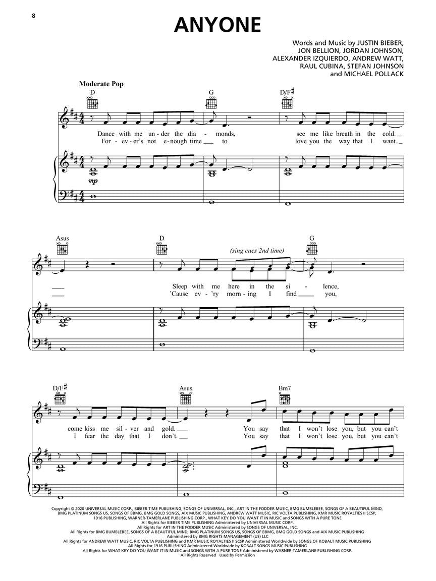 Chart Hits of 2020-2021 - 20 Top Singles - P/V/G - Hal Leonard