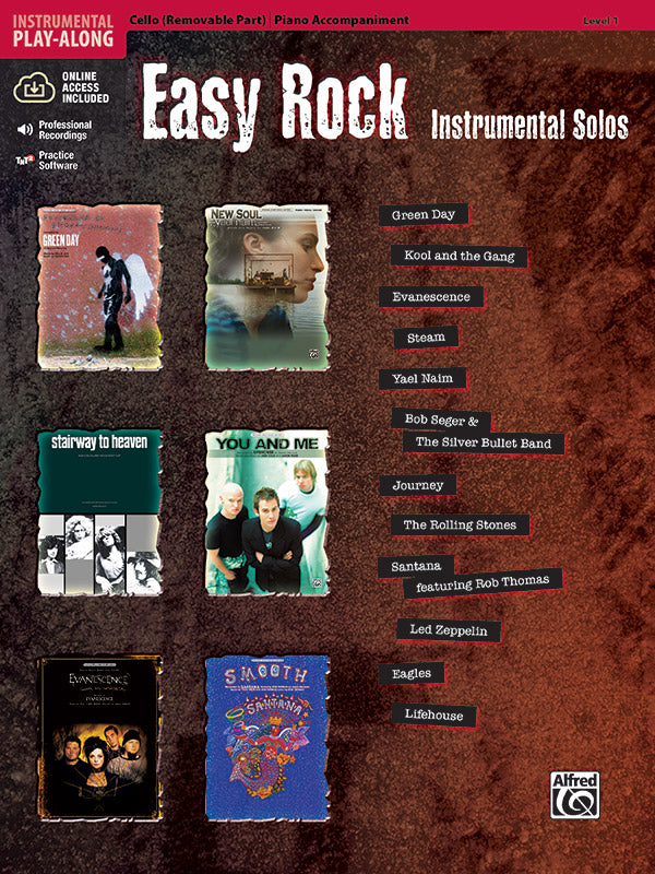 Easy Rock Inst Solos Cello Bk/CD