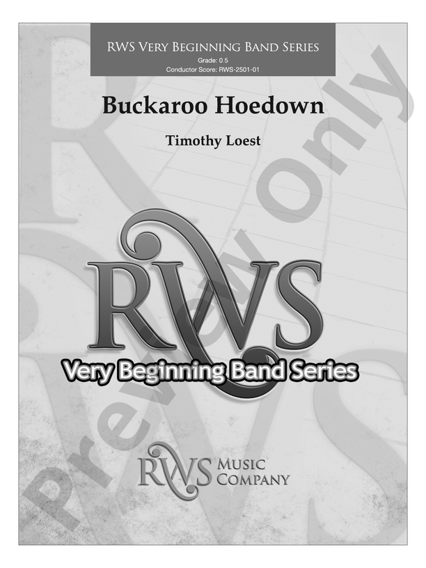 Buckaroo Hoedown - Concert Band Conductor Score & Parts(Digital Download)