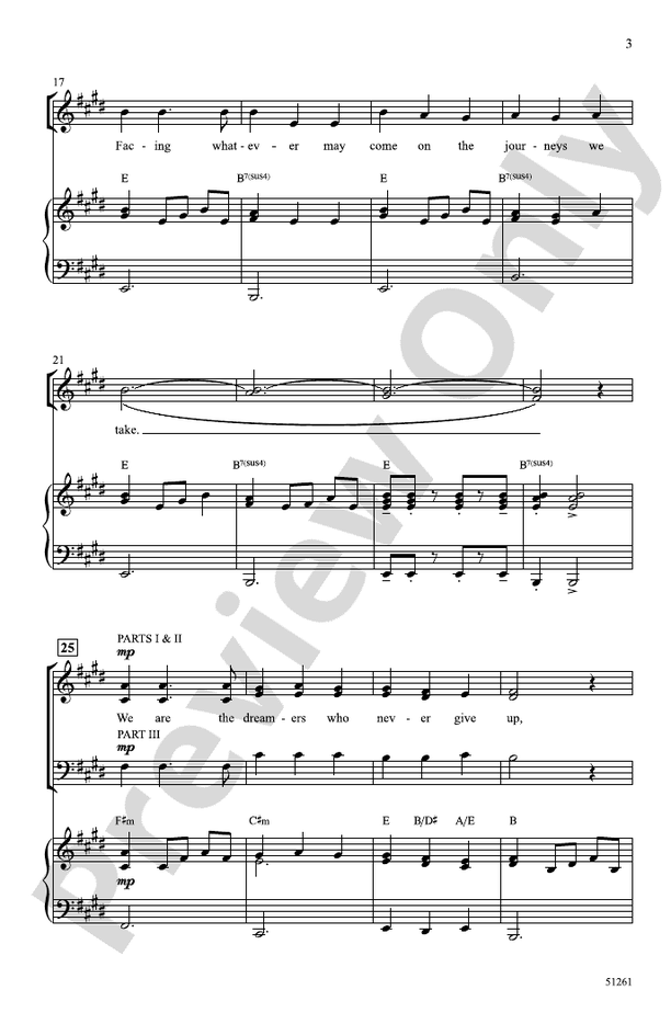 We Are the Dreamers - 3 Part Mixed Choral Octavo (Digital Download)