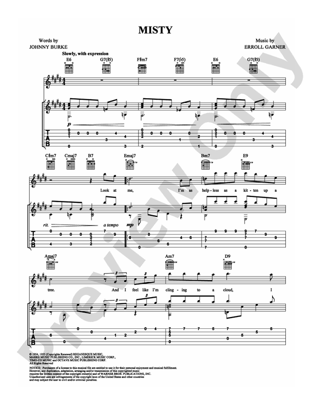 Misty - Guitar TAB (Digital Download)