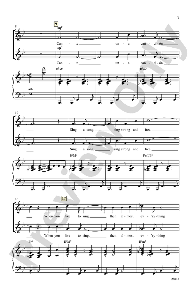 Cante una Cancion (Sing a Song) – 2-Part Choral Octavo (Digital Download)