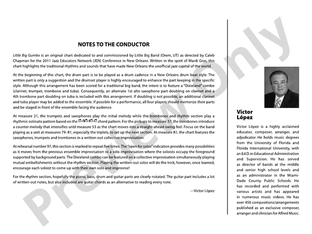 Little Big Gumbo - Jazz Ensemble Conductor Score & Parts (Digital Download)