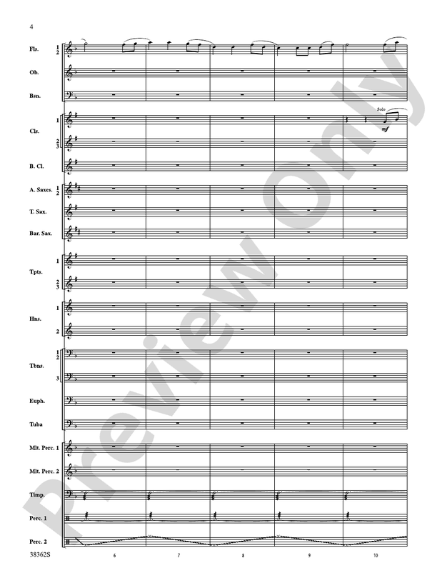Dream Variants - Concert Band Conductor Score & Parts (Digital Download)