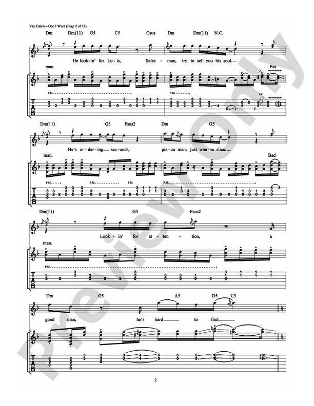One I Want - Guitar TAB (Digital Download)