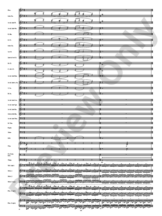 Finale from Symphony No. 3 - Organ Symphony - Concert Band Conductor Score & Parts (Digital Download)