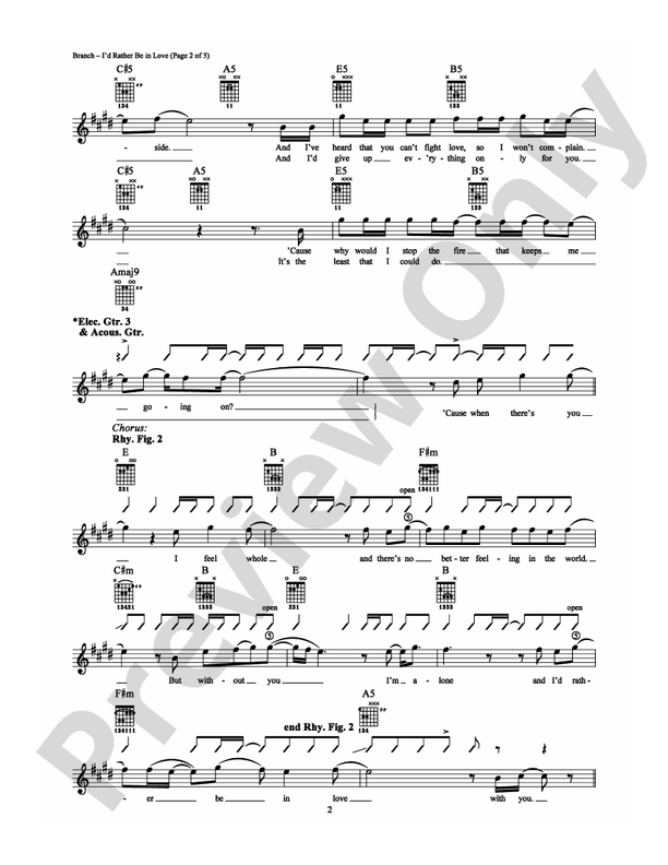 I'd Rather Be in Love - Guitar TAB (Digital Download)