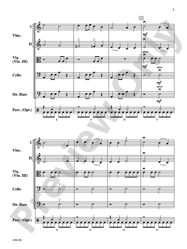 Chant de Noel - String Orchestra Conductor Score & Parts (Digital Download)