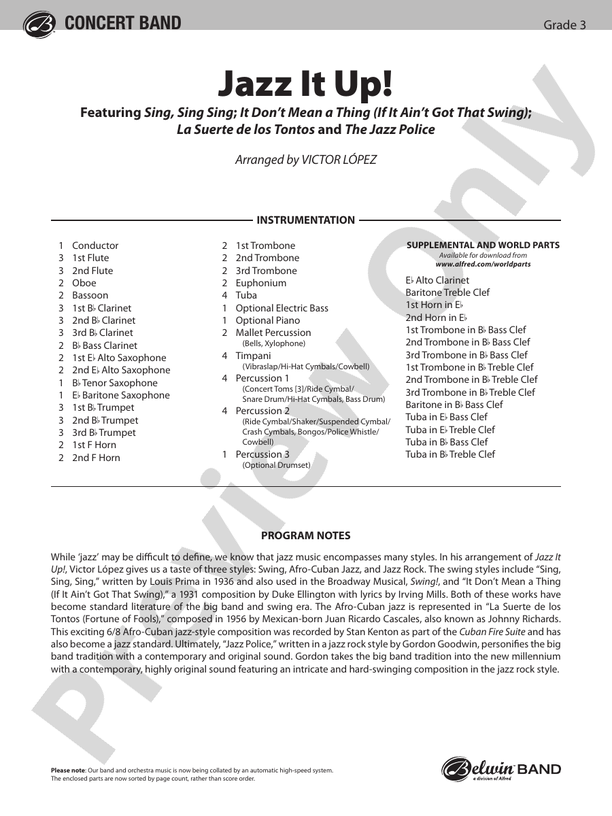 Jazz It Up! - Concert Band Conductor Score & Parts (Digital Download)
