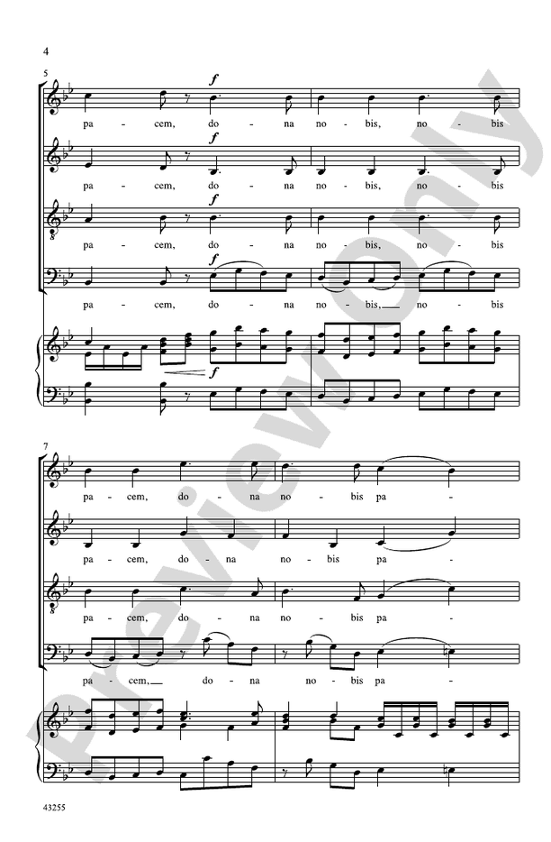 Dona Nobis Pacem (from Missa in C (Credo Mass), K. 257) – SATB Choral Octavo (Digital Download)