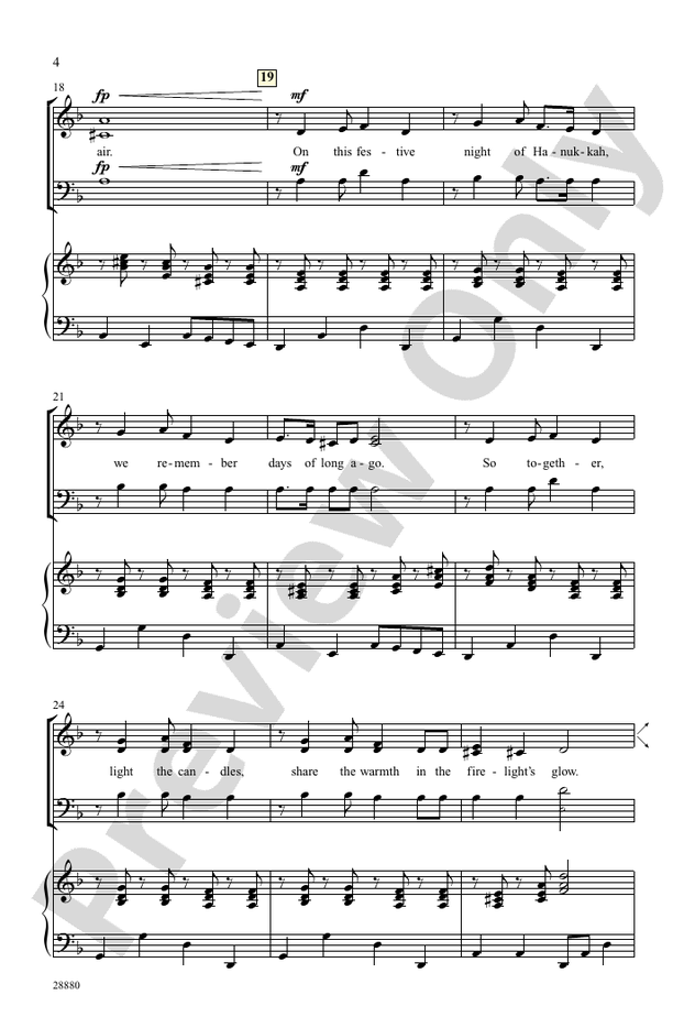 Hanukkah Night – 3-Part Mixed Choral Octavo (Digital Download)