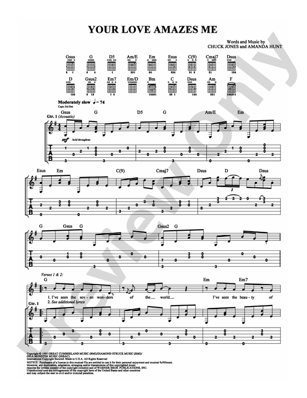 Your Love Amazes Me - Guitar TAB (Digital Download)