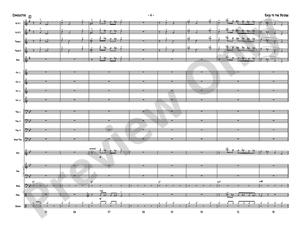 Race to the Bridge - Jazz Ensemble Conductor Score & Parts(Digital Download)