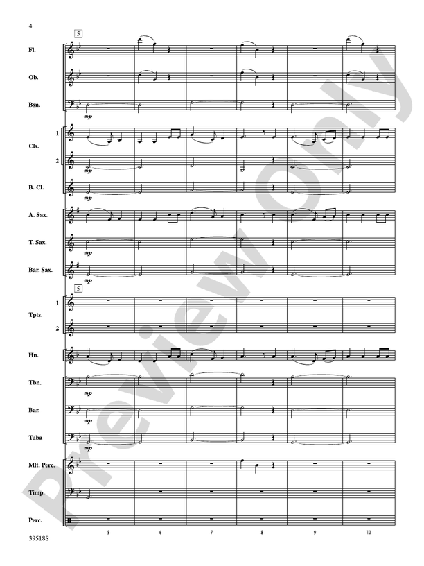 Willow, Willow - Concert Band Conductor Score & Parts (Digital Download)
