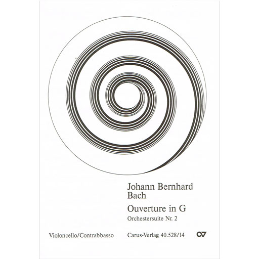 Bach, JB  - Overture in Gmaj Orchestra Suite #2 - Cello Part Carus-Verlag 40.528/14