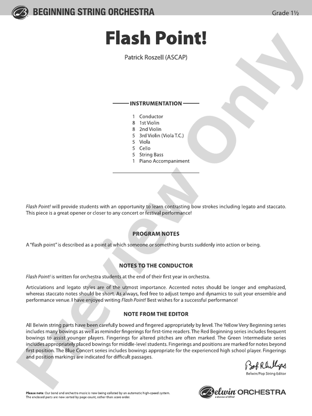Flashpoint! - Concert Band Conductor Score & Parts (Digital Download)