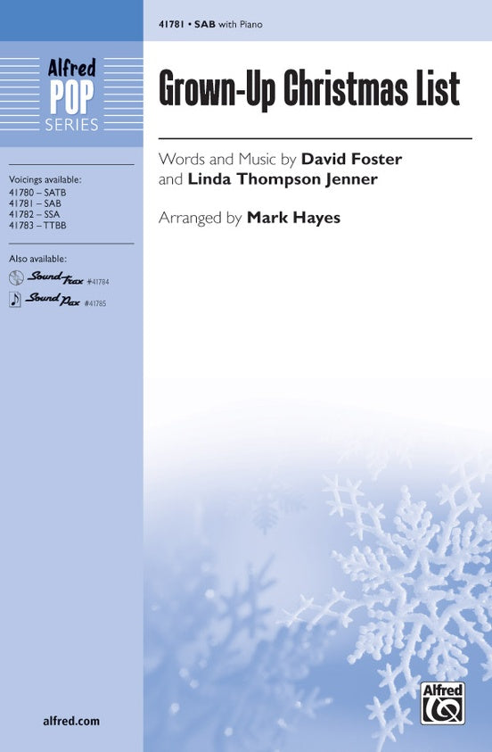 Grown-Up Christmas List - Arr. Mark Hayes – SAB Choral Octavo (Digital Download)