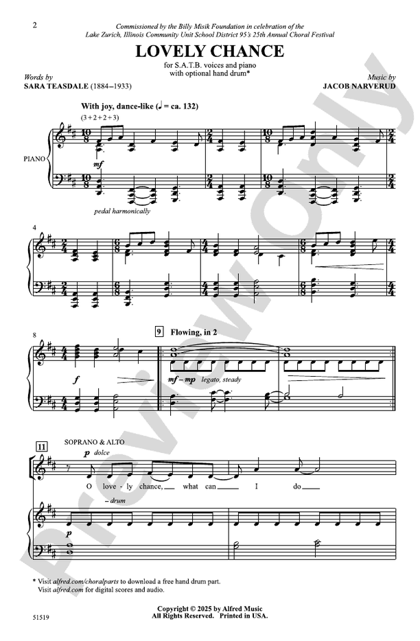 Lovely Chance - SATB Choral Octavo (Digital Download)