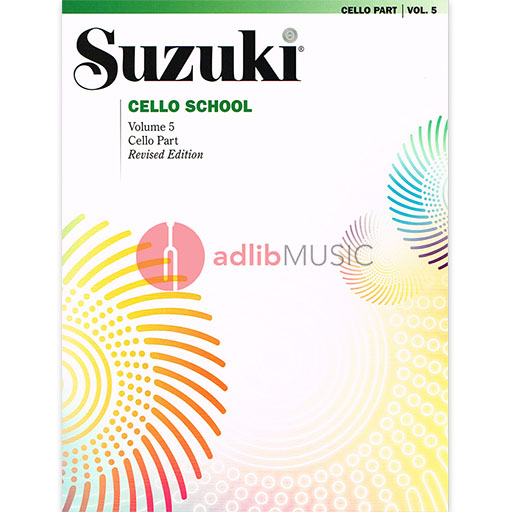 Suzuki Cello School Book/Volume 5 - Cello Book Only, No CD International Edition Summy Birchard 0267S