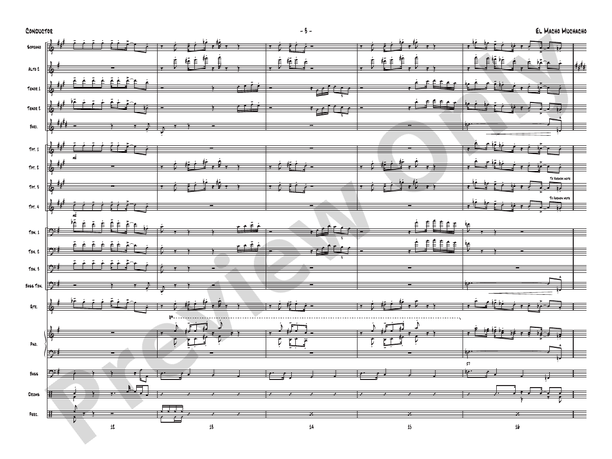 El Macho Muchacho - Jazz Ensemble Conductor Score & Parts(Digital Download)