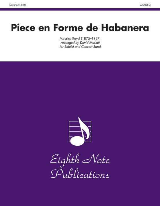 Piece en Forme de Habanera (Soloist and Concert Band) - Concert Band Conductor Score & Parts (Digital Download)