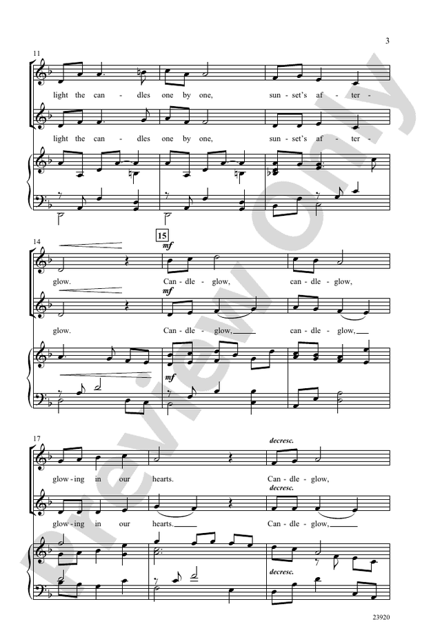 Candleglow – 2-Part Choral Octavo (Digital Download)