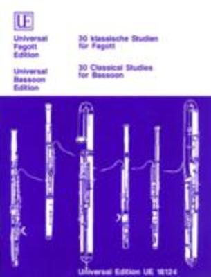 30 Classical Studies for Bassoon - Various - Bassoon Universal Edition