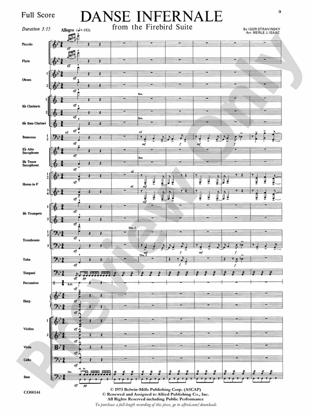 Danse Infernale – Full Orchestra Conductor Score & Parts (Digital Download)