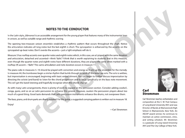 Vamonos! - Jazz Ensemble Conductor Score & Parts(Digital Download)