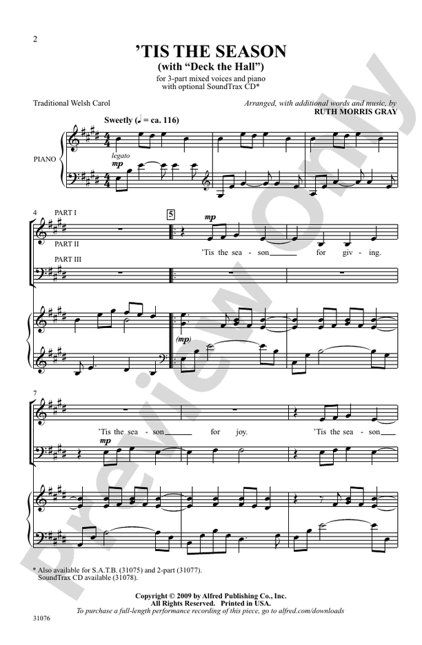 Tis the Season - 3-Part Mixed Choral Octavo (Digital Download)