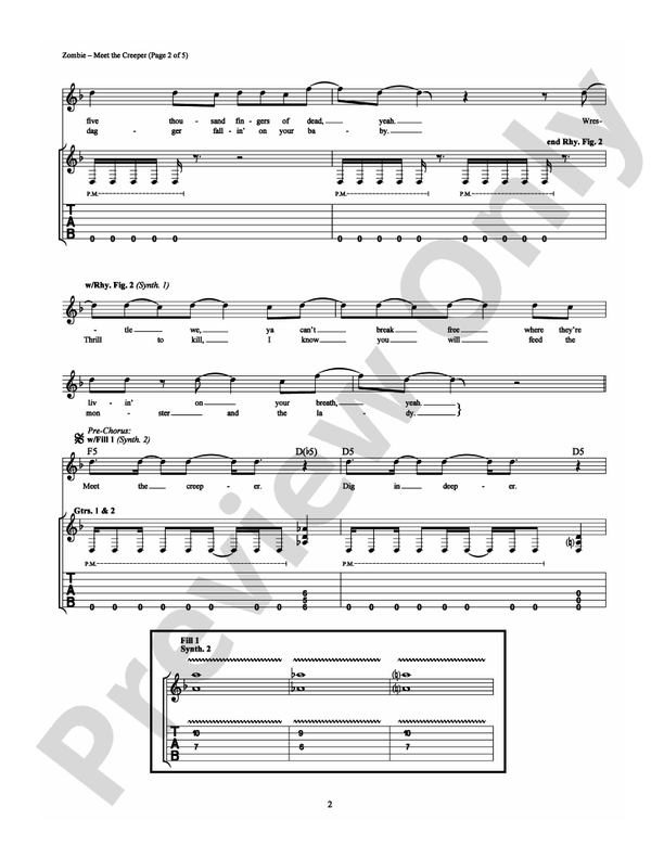 Meet the Creeper - Guitar TAB (Digital Download)