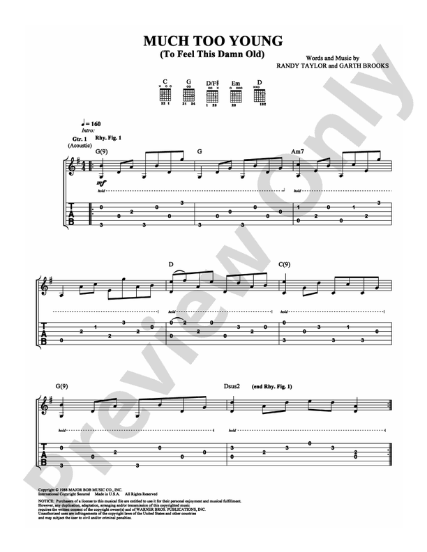 Much Too Young (To Feel This Damn Old) - Guitar TAB (Digital Download)