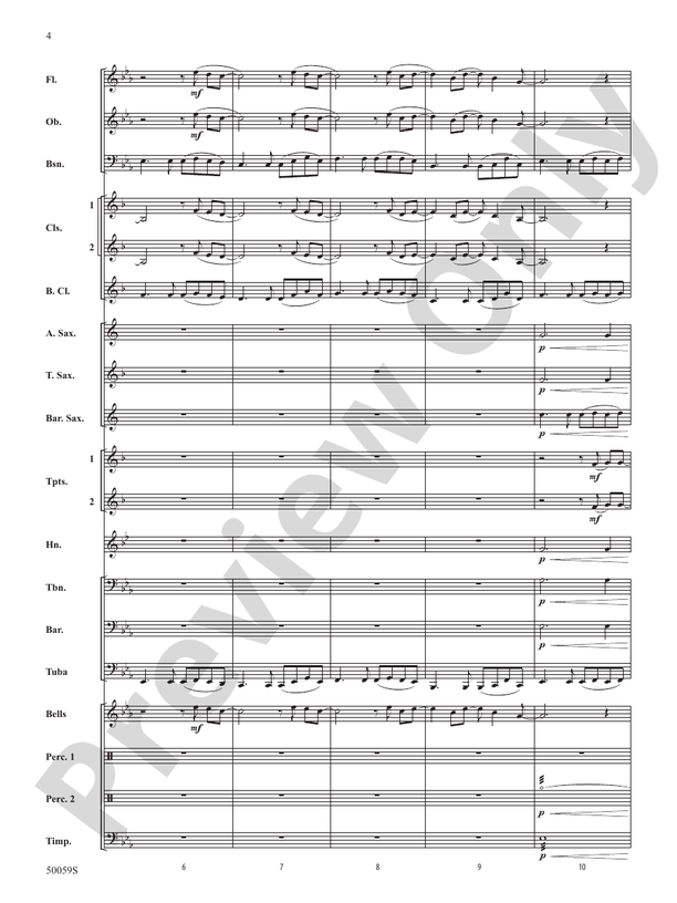 Flowers - Concert Band Conductor Score & Parts (Digital Download)