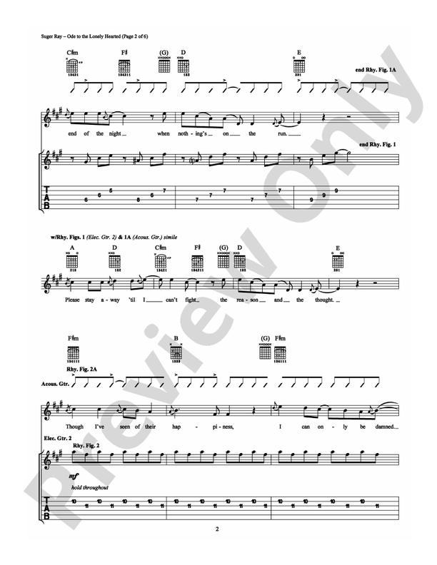 Ode to the Lonely Hearted - Guitar TAB (Digital Download)