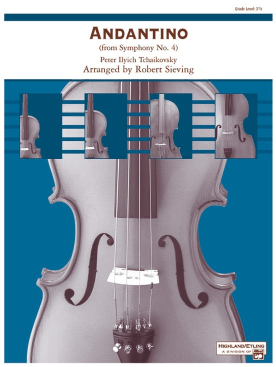 Tchaikovsky Andantino (Symphony #4) String Orchestra Grade 3.5 Score/Parts arranged by Sieving