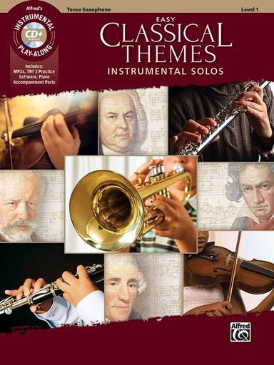 Easy Classical Themes Inst Solos Tsax Book/CD