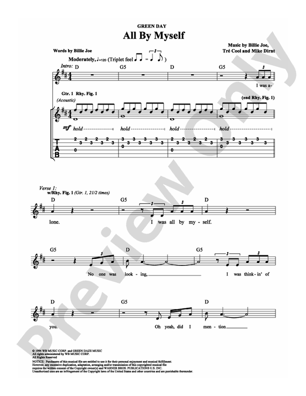All By Myself - Guitar TAB (Digital Download)