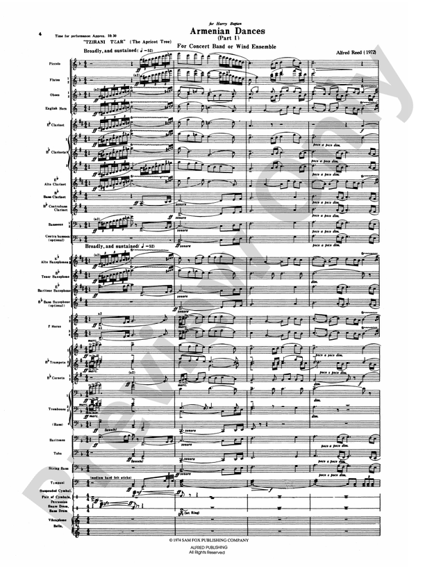 Armenian Dances, Part I - Concert Band Conductor Score & Parts (Digital Download)