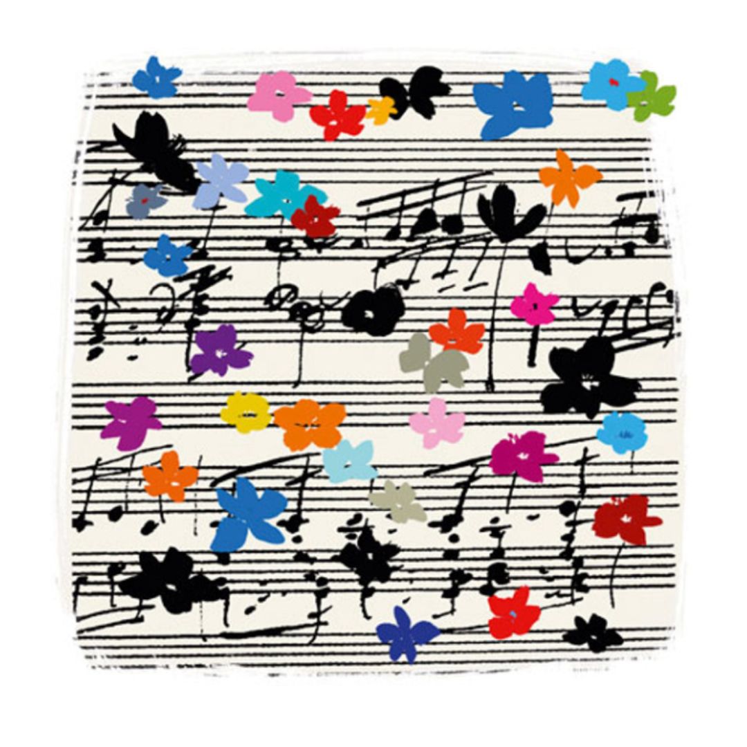 Greeting Card - Musical Flowers