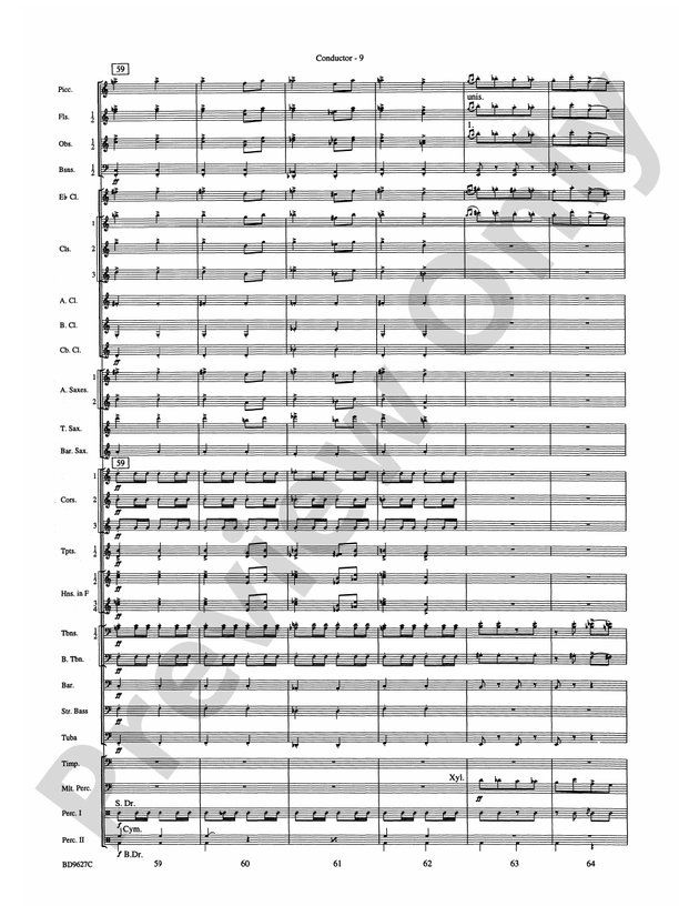 Variations on a Theme of Robert Schumann - Concert Band Conductor Score & Parts (Digital Download)