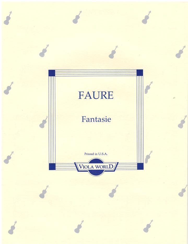 Faure - Fantasie - Viola/Piano Accompaniment arranged by Arnold Viola World VWP000054