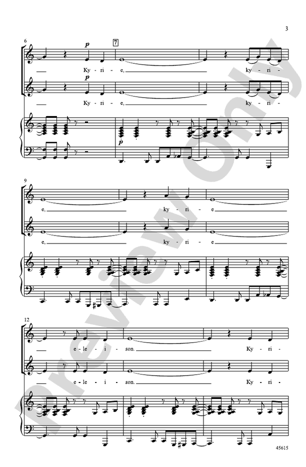 Jazz Kyrie – 2-Part Choral Octavo (Digital Download)
