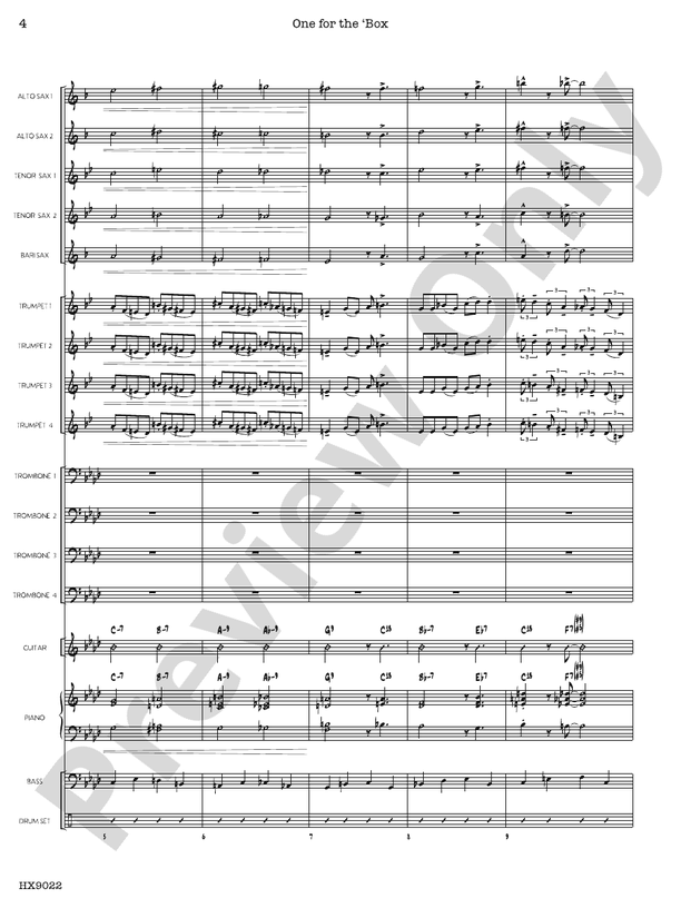 One for the 'Box – Jazz Ensemble Conductor Score & Parts (Digital Download)
