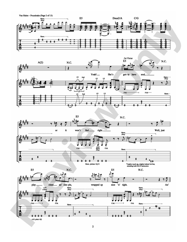 Poundcake - Guitar TAB (Digital Download)