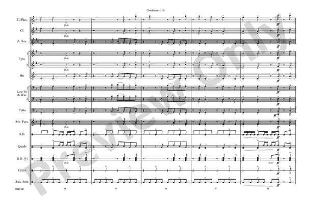 Locked Out of Heaven – Marching Band Conductor Score & Parts (Digital Download)