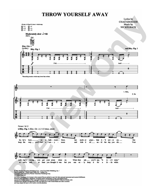 Throw Yourself Away - Guitar TAB (Digital Download)