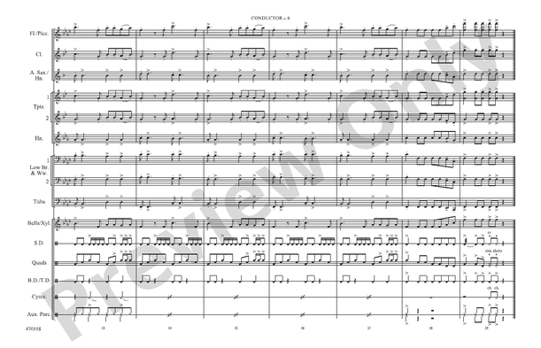 Cake by the Ocean – Marching Band Conductor Score & Parts (Digital Download)